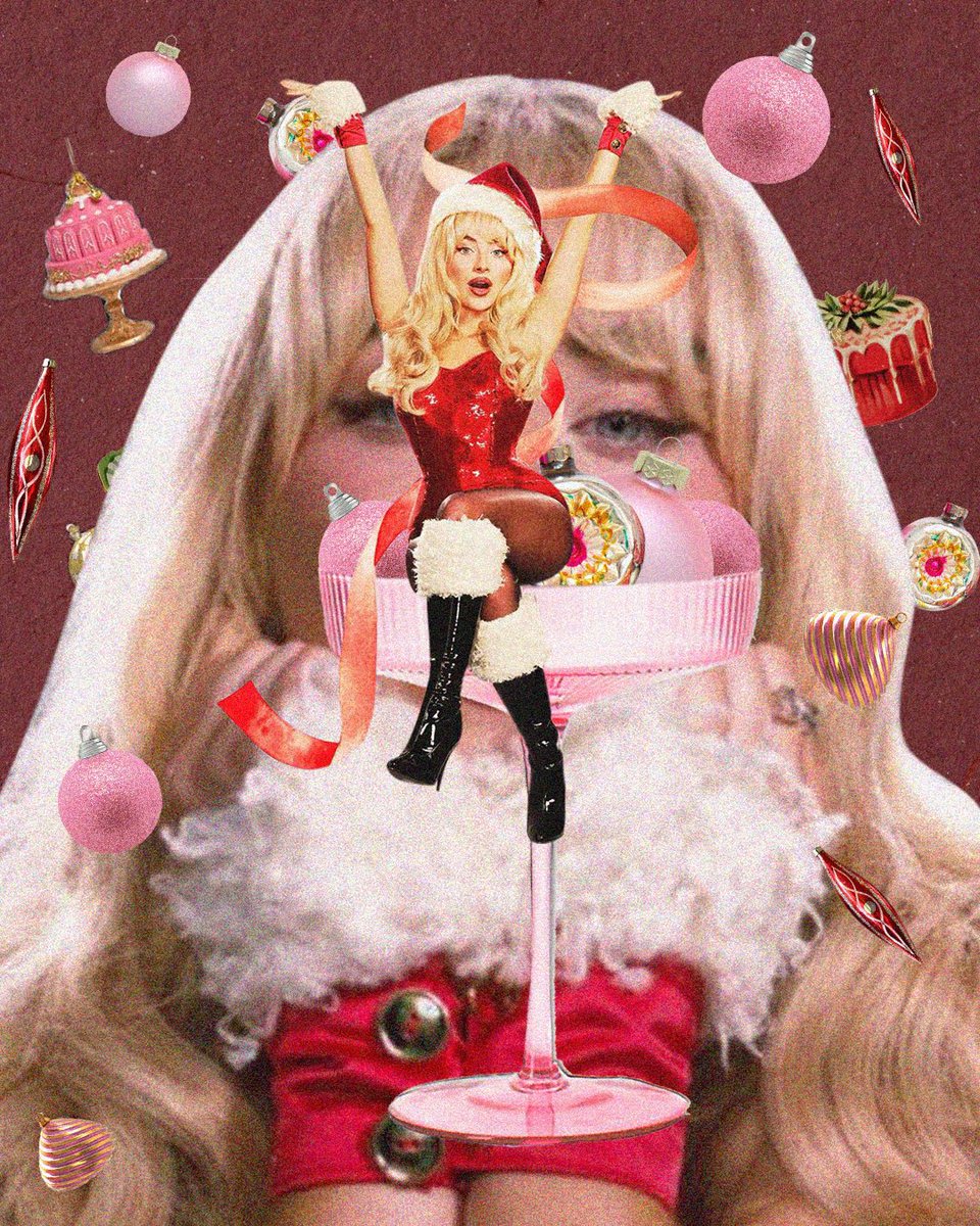 rosecollages's tweet photo. A Nonsense Christmas🏷️ from: Sabrina Carpenter 🛷🎄 https://t.co/FSnzKwNQTG