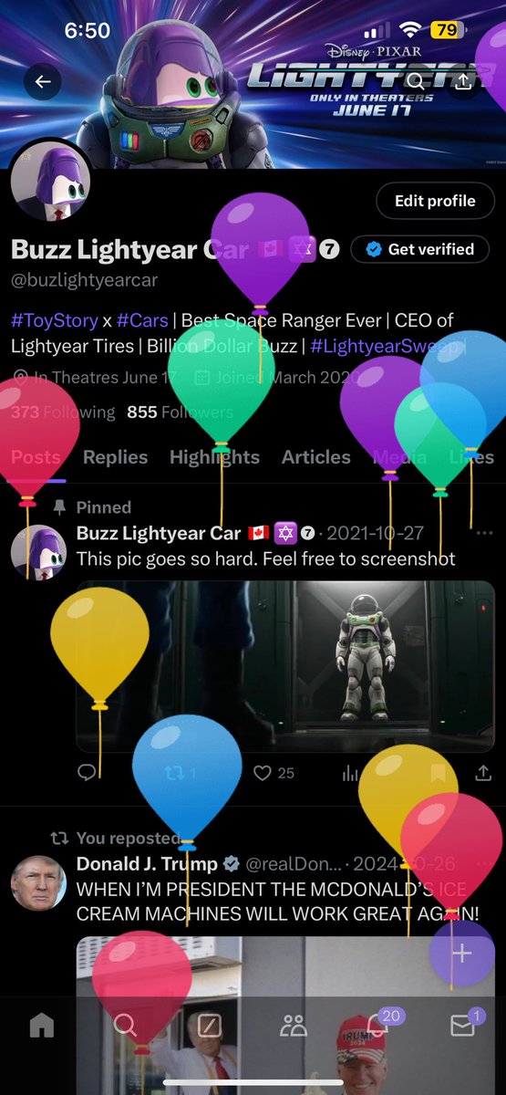 Buzz Lightyear Car 🇨🇦✡️❼ tweet media