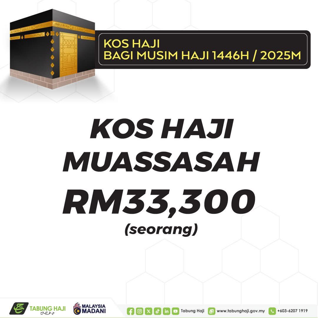 redzuanNewsMPB's tweet photo. Bayaran Haji bagi musim 2025. https://t.co/2UomWDpQAY