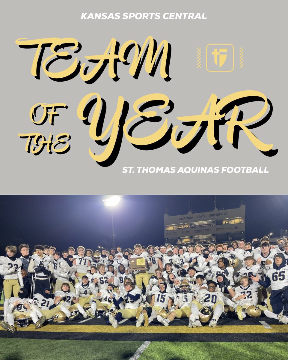 KSSCentral's tweet photo. St. Thomas Aquinas is the 2024 Kansas Sports Central high school football team of the year

Photo Credit: pics_by_charlie_ https://t.co/y8vNzTLstr