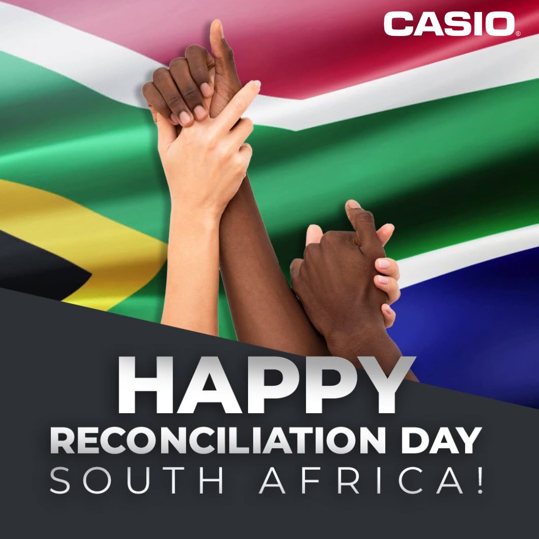 CasioSA's tweet photo. On this Day of Reconciliation, let's reflect on time as a chance to heal and unite. Each tick of the clock reminds us that it's never too late to make amends and move forward together. ⏱️💫 #DayOfReconciliation #UnityInTime https://t.co/V9TtF7LSNC