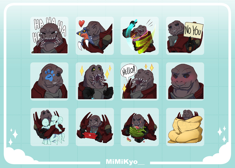 MiMiKyo__'s tweet image. (。・ω・。) #TelegramSticker #furryartist  #sangheili #Halo