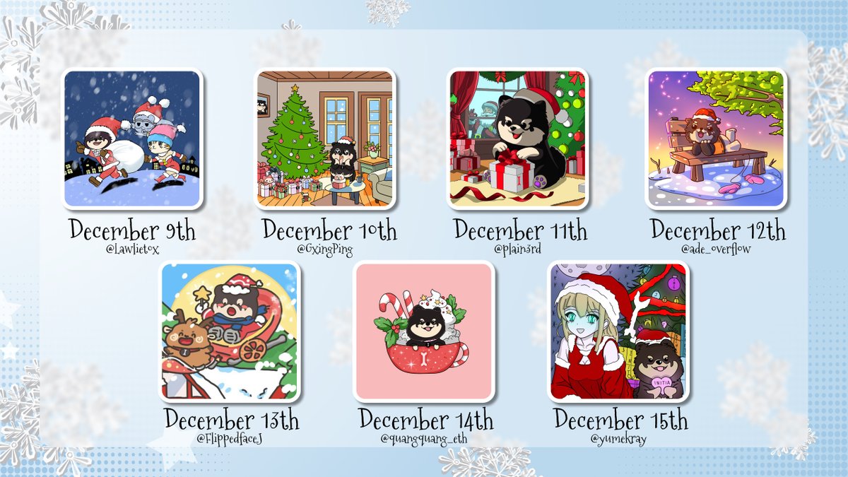 The Initia Advent Calendar ☃️ continues to grow thanks to artistic Initiates 🖤 🤍

Want to be featured next? Hop in the Initia Discord!