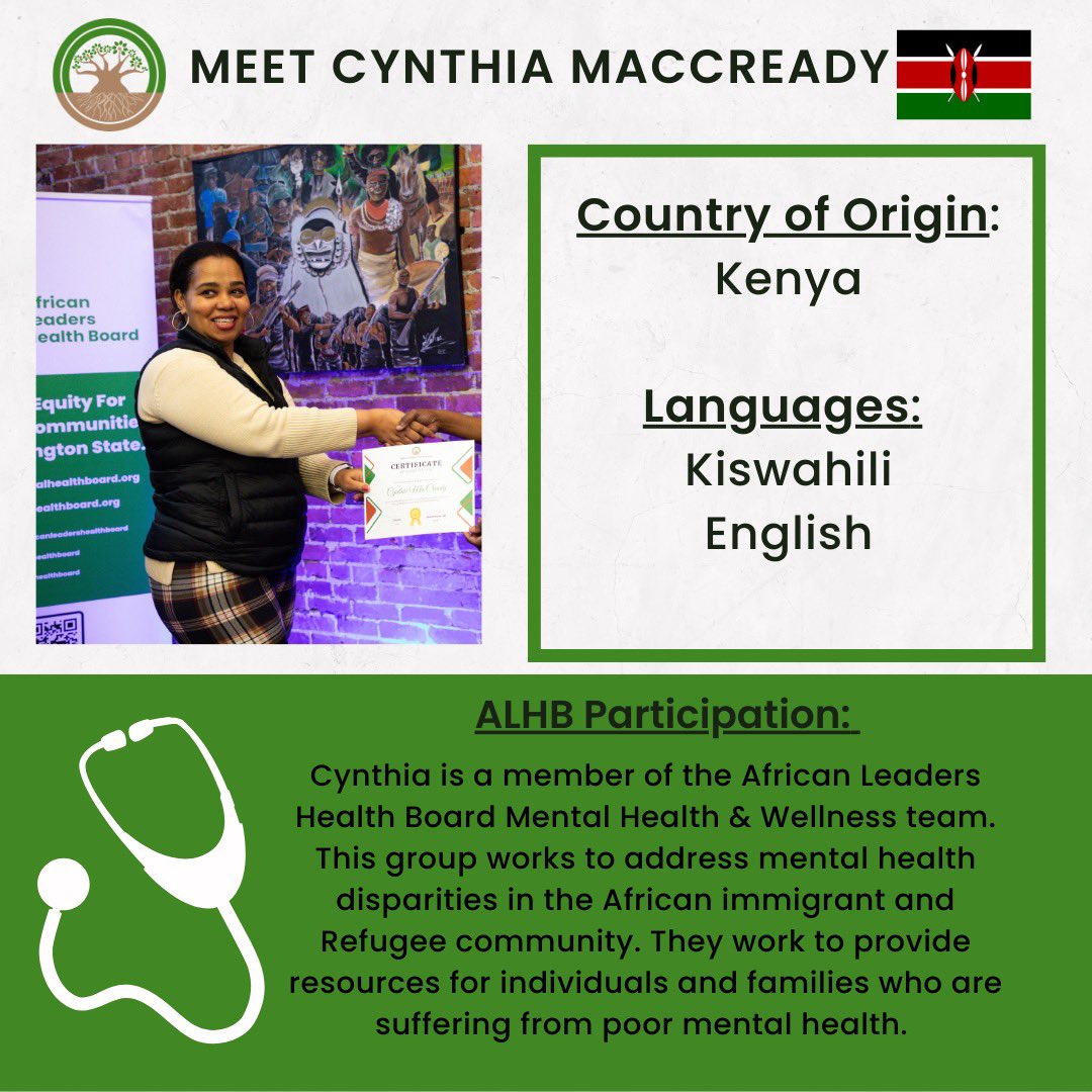 ALHealthBoard's tweet photo. The African Leaders Health Board was honored to recognize the heroes in our community at the African Health Professionals Gala. Today, we would like to highlight one of our award recipients: Cynthia MacCready! Congratulations 🎊 https://t.co/4w6dbSXCG5
