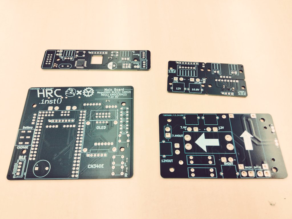 Fox_robotto's tweet photo. 基板お披露目〜!
初PCBAやってみた!(画質悪…)
#HRCinst https://t.co/9crj6tfSDk