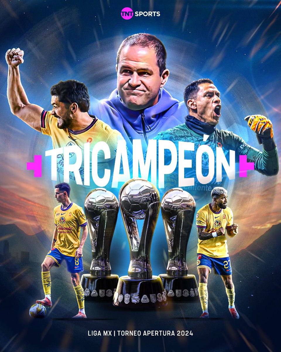 LuisOmarTapia's tweet photo. ¡El América 🦅 es TRICAMPEÓN 🏆 🏆 🏆! 

Llegó la ‘16’ para las Águilas 🔥🔥 https://t.co/q0zvc4yQl7