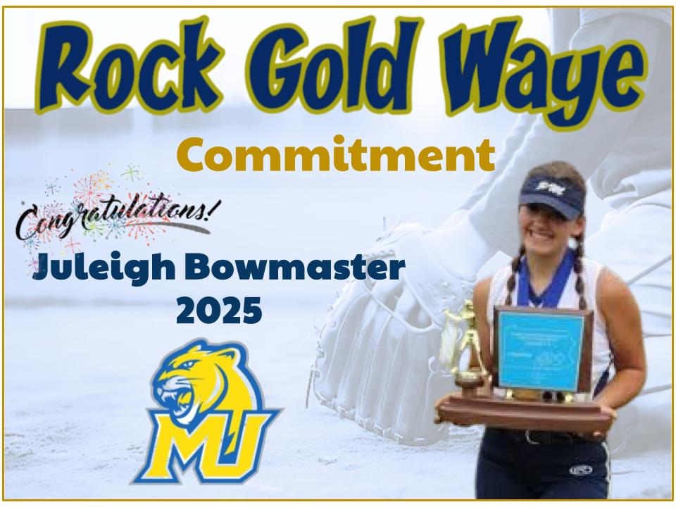 Rock Gold Waye Softball (@rockgoldwaye) on Twitter photo Congratulations to Rock Gold Waye player, Juleigh Bowmaster - 2025, for her commitment to attend and play softball for Misericordia University <a href="/MisericordiaSB/">Misericordia Softball</a> Congratulations to Rock Gold Waye player, Juleigh Bowmaster - 2025, for her commitment to attend and play softball for Misericordia University <a href="/MisericordiaSB/">Misericordia Softball</a>