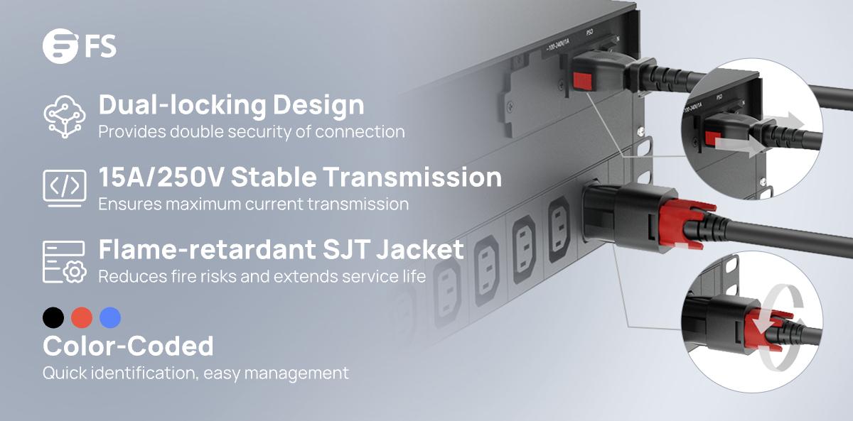 FScom_UK's tweet image. Connect with confidence using FS's Z-Lock #powercord solution. It prevents accidental unplugging to ensure security in #DataCentre. Say goodbye to costly downtime caused by power interruptions!
Learn more: fs.com/uk/c/power-cor…

#PowerCable #Networking #tech