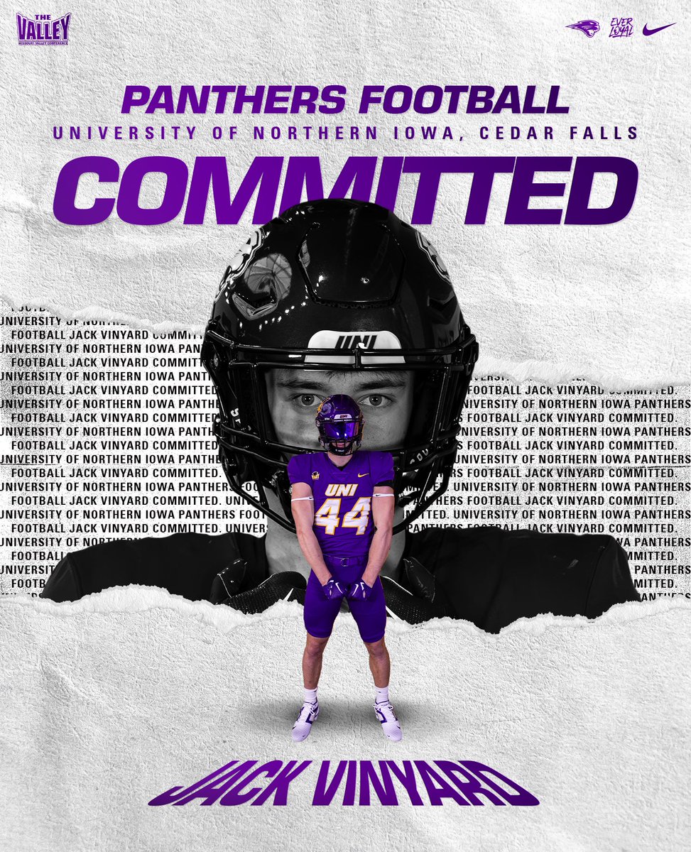 Jack Vinyard (@jackvinyard1) on Twitter photo Change of plans, I am excited to announce I will be continuing my football and academic career to the University of Northern Iowa! Go Panthers!
<a href="/WaukeeNWFB/">Waukee Northwest Wolves Football</a> <a href="/UNIFootball/">UNI Football</a> Change of plans, I am excited to announce I will be continuing my football and academic career to the University of Northern Iowa! Go Panthers!
<a href="/WaukeeNWFB/">Waukee Northwest Wolves Football</a> <a href="/UNIFootball/">UNI Football</a>
