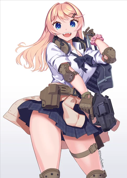#今年も残りわずかなので今年一番伸びた絵を貼る リトルアーモリーのイラストコンテストに応募したギャル&ライノ。 