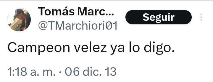 Velez's tweet photo. Tenía una misión. Él lo sabía. https://t.co/kk9VTXtAv3