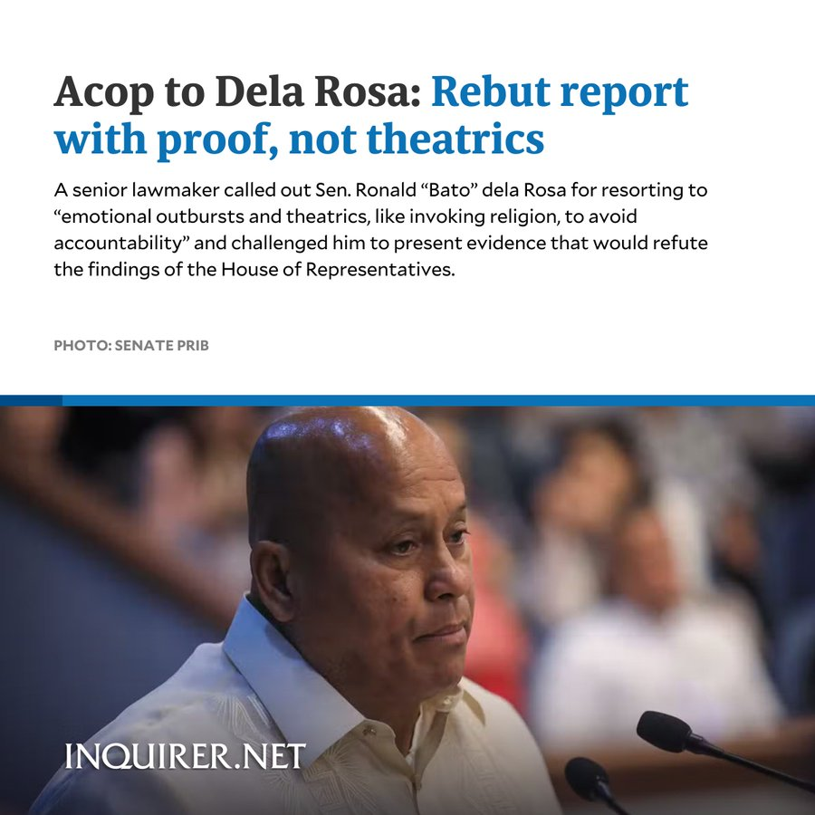 tworldreviews's tweet image. Antipolo City Rep. Romeo Acop emphasizes that the work of the quad committee is based on solid evidence, not personal or political motives. 

#Philippine #PhilippinePolitics #QuadCommittee #EvidenceBased