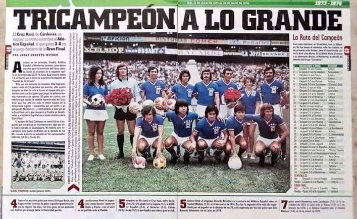 EditorialesAzul's tweet photo. De repente me acordé la vez que Cruz Azul fue TRICAMPEÓN en torneos que duraban un año. https://t.co/RPHe7FVOzK