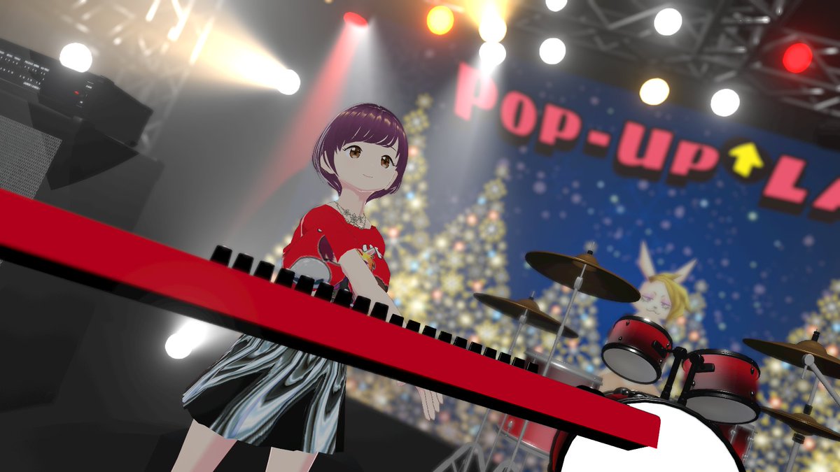 papervaumu's tweet photo. POP-UP⇧LABO #16!
赤めな衣装とかでクリスマス感あると個人的にとてもわくわくっ☃️
わくわくしてても全体的の雰囲気がほんと落ち着く安心感~
むねさんリップシンク運用で表現あがったぁ!
#生演奏 #あまびー #SYNCROOM #POP_UP_LABO #cluster https://t.co/3RvIVx6Usg