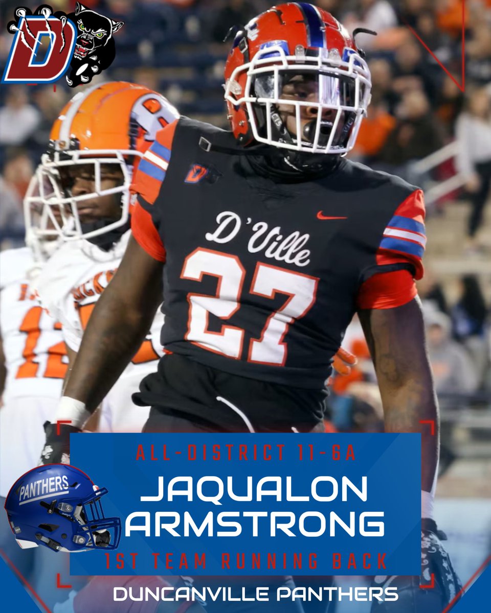 Congratulations to our All- District 11-6A  1st Team Running Back! <a href="/JArmstrong27_/">JaQualon “Quay” Armstrong</a>
Show some love!