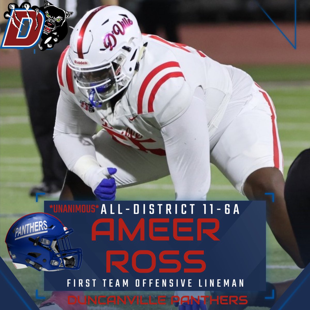 Congratulations to our All- District 11-6A  1st Team Offensive Lineman! <a href="/AmeerRoss70/">Ameer Ross</a> 
Show some love!