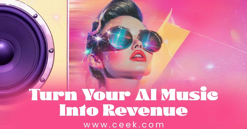 CEEK's tweet photo. Calling All AI Music Creators! Sell, license, and stream your AI-generated music to a global audience. #CEEK