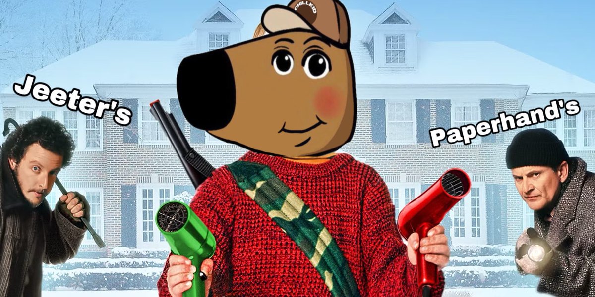 ChillKid channels his inner Kevin from Home Alone, throwing hands with Jeeters and Paperhands 💥👊.

We’re ready for anything, taking down the weak and defending our gains. Crypto’s a warzone, and we’re here to conquer. 🚀💰

#ChillKid #Jeeters #Paperhands #Crypto #Memecoin