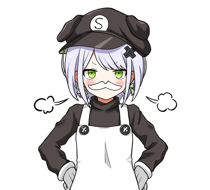 先日雑談で帽子+ヒゲつけてんのかわいかったんで。 マリオ3楽しんでんね絵#しゃらくせ絵 