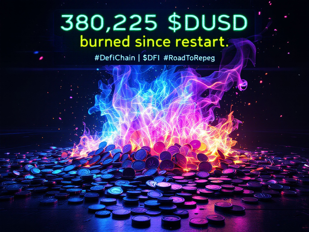CryptoeVeritas's tweet photo. ๐ฅ 380,235 $DUSD burned since the restart! ๐ฅ
The journey to repeg continues! ๐
#DefiChain $DFI #RoadToRepeg