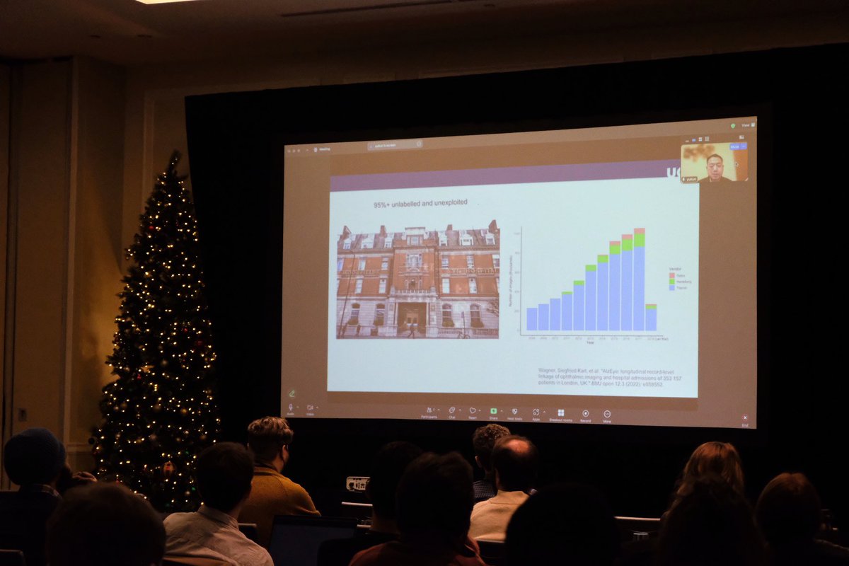 ML4H (@symposiumml4h) on Twitter photo Great virtual talk by <a href="/Yukunzhou19/">Yukun Zhou</a> on “How Training Data Impacts Medical Foundation Models?” Great virtual talk by <a href="/Yukunzhou19/">Yukun Zhou</a> on “How Training Data Impacts Medical Foundation Models?”