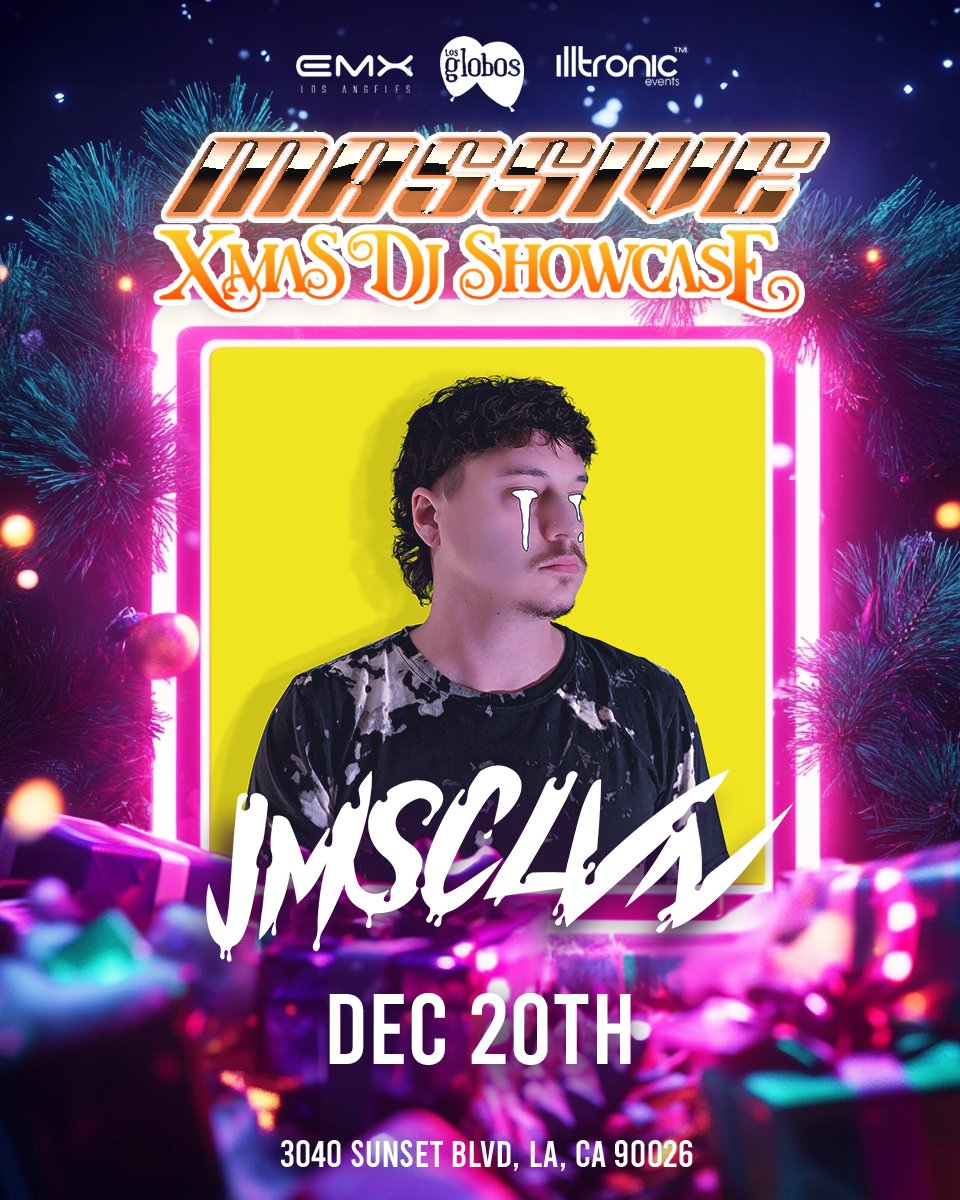 jmsclvn's tweet photo. ๐๏ธ Get $10 off your ticket using my link in bio - the the more tickets we sell the closer I get to the headlining spot! Face Melt Gang closing the year strong!
#losglobos #xmasmassive #dubstep #edm #bassface #laevents https://t.co/1chfK0ZV6Z