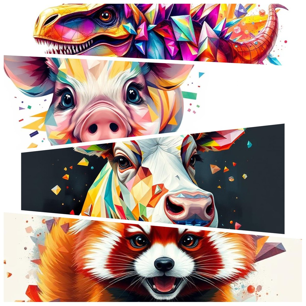 craftXandra's tweet photo. I've been working on some cute little animal creations, some for Christmas/future gifts for family, others just because I love them. Soon to be added to my Deviant portfolio too. #AIart https://t.co/HIrcbZfMwC