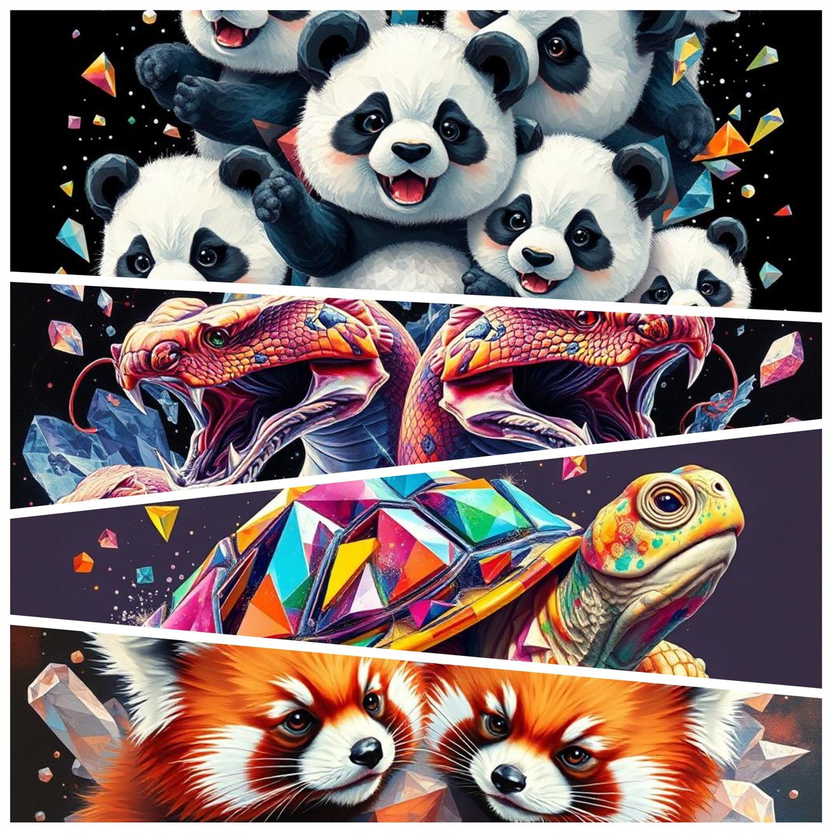 craftXandra's tweet photo. I've been working on some cute little animal creations, some for Christmas/future gifts for family, others just because I love them. Soon to be added to my Deviant portfolio too. #AIart https://t.co/HIrcbZfMwC