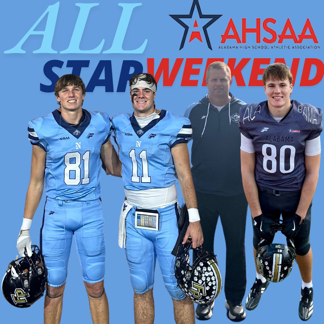 FPCatsFootball's tweet photo. 2 - 0 for the Cats on”All-Star Weekend!”

@DaxVarnadore @OliverBran36516 &amp; @ChrisElmore3 helped the North win 45-24, &amp; @carter_tinker helped secure the win for Team Alabama 35-29!

Congrats on the accomplishment of your All-Star selection, &amp; the wins for each of you this weekend! https://t.co/3okkpZgF5y