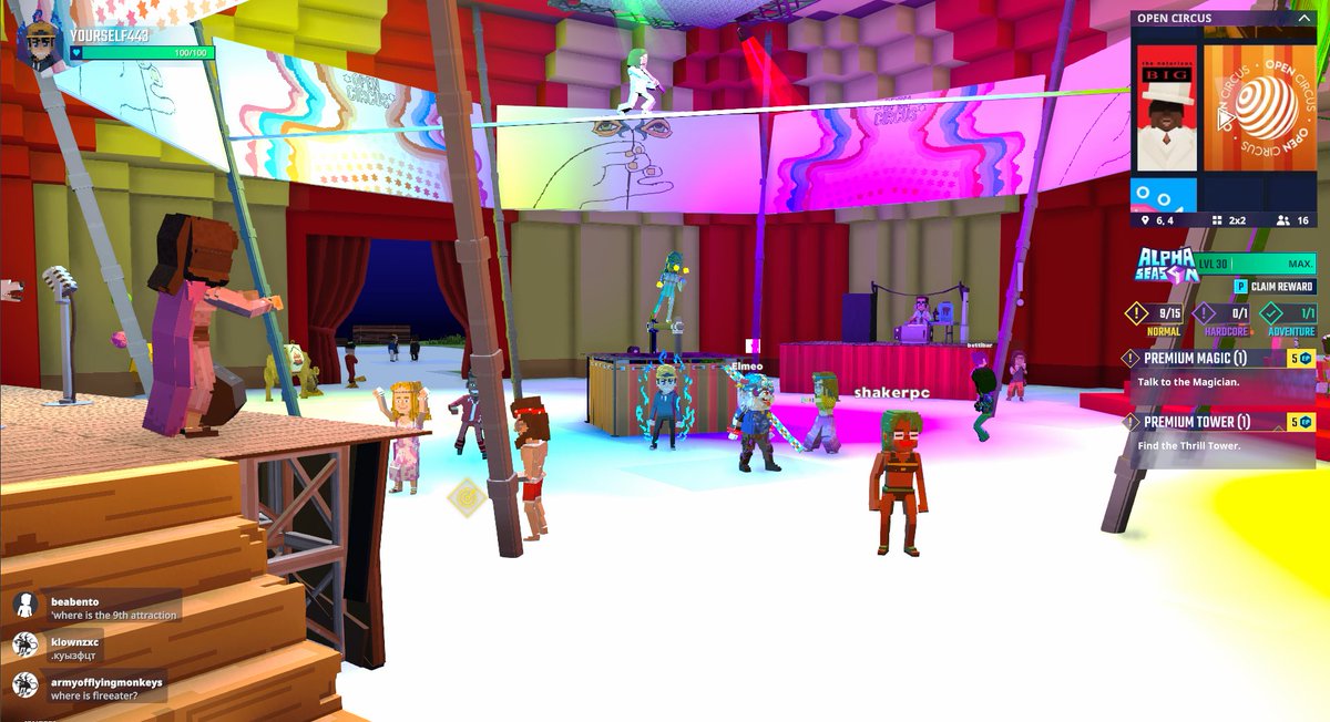 Watching Firebreather Sonia perform in Open Circus in <a href="/TheSandboxGame/">The Sandbox</a>. Talk about playing with fire! 🔥🎪 register-landings.sandbox.game/alphaseason4-s… #TheSandbox #AlphaSeason4 #AS4SocialChallenge