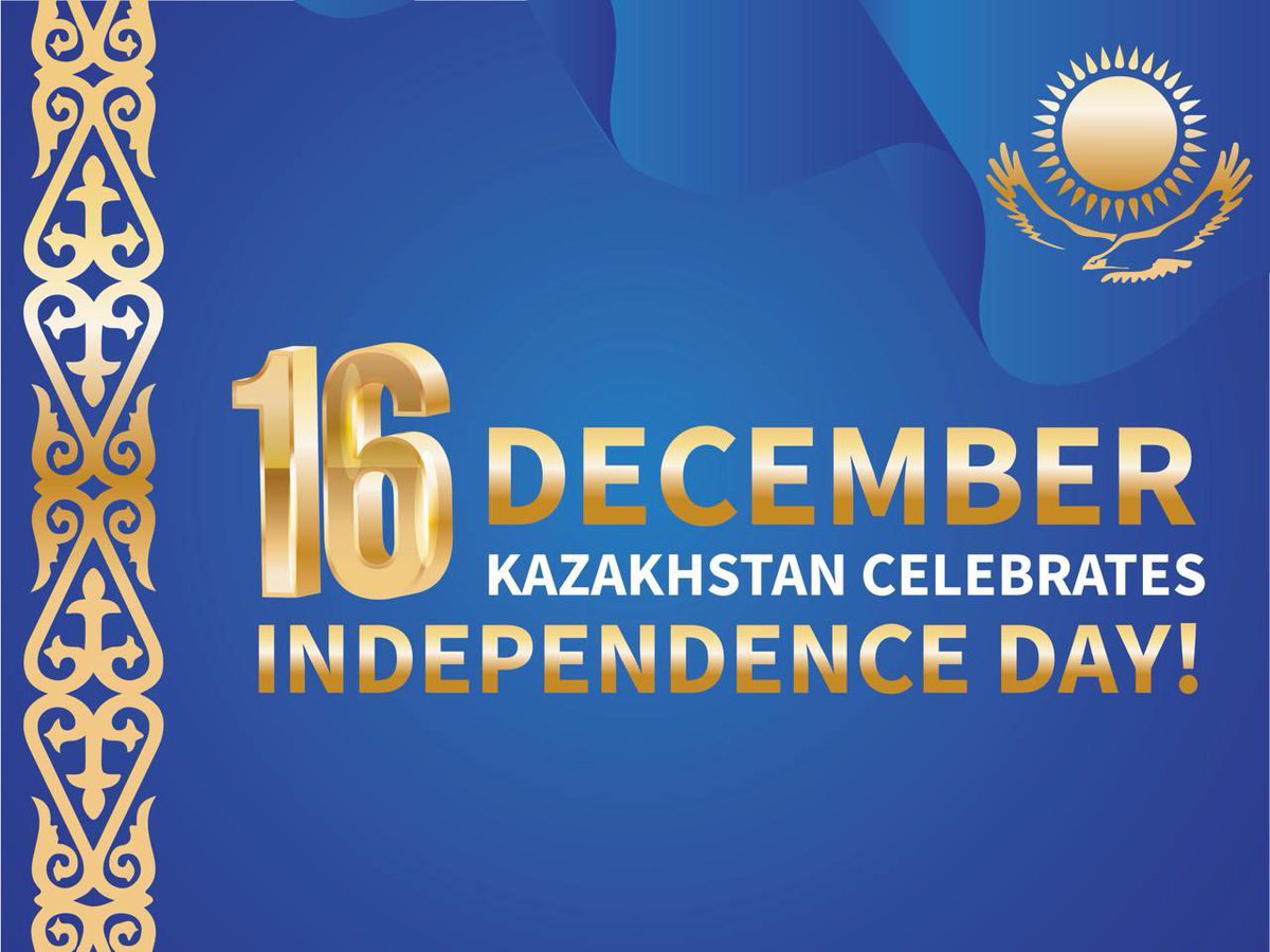 KazGenKonsulDe's tweet photo. 🇰🇿Қазақстан Республикасының Тәуелсіздік күні құтты болсын!

🇰🇿 Happy Independence Day of the Republic of Kazakhstan! https://t.co/Rt5GbyZN4k
