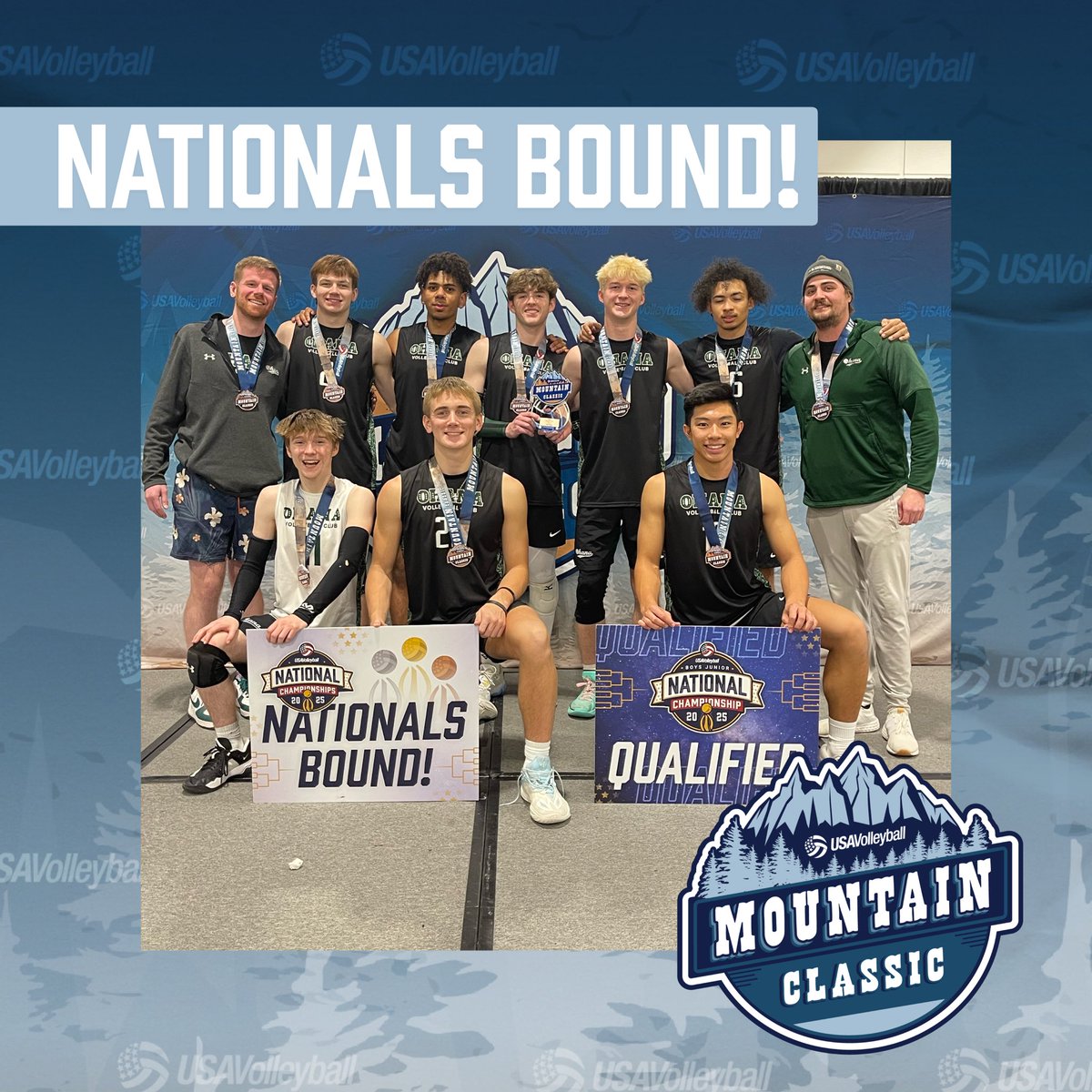 usavolleyball's tweet photo. Congratulations Ohana 18-1 National on qualifying for Nationals! See you in Minneapolis!
@IowaVballRegion #mountainclassicvb #bjnc https://t.co/wUq87UFY2J