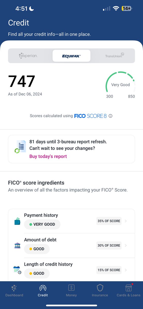 laquanna___'s tweet photo. Imagine being in my program less than 3 months &amp; you're able to join the 700 club, &amp; use your credit scores with CONFIDENCE 🥳 There's no better feeling than waking up to seeing the Amazing progress you've made in my credit repair program. Text "Credit" to 786-919-8790. https://t.co/4wXoZnBGro