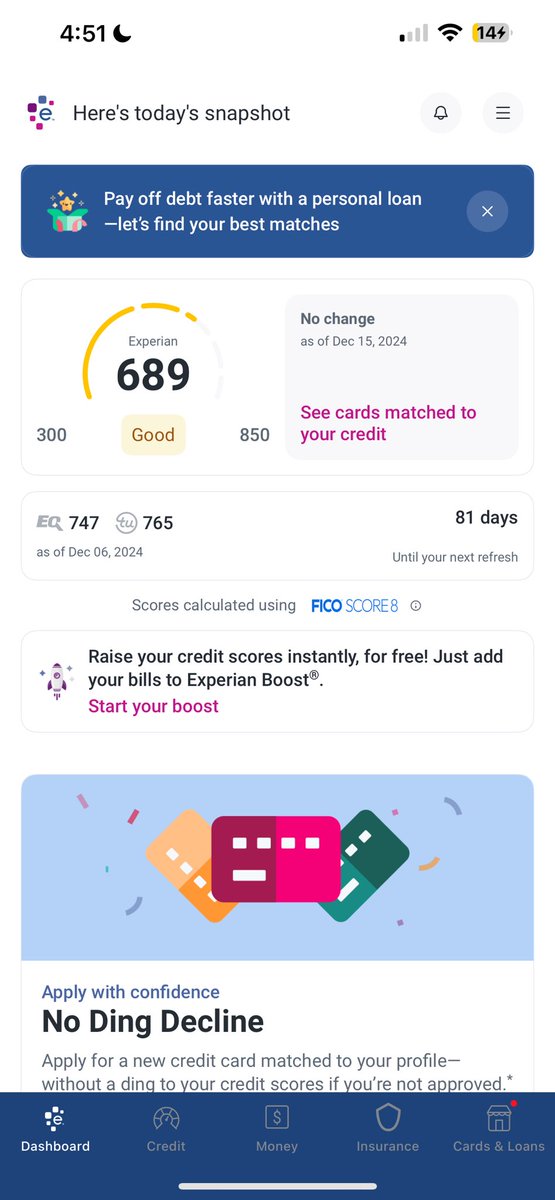 laquanna___'s tweet photo. Imagine being in my program less than 3 months &amp; you're able to join the 700 club, &amp; use your credit scores with CONFIDENCE 🥳 There's no better feeling than waking up to seeing the Amazing progress you've made in my credit repair program. Text "Credit" to 786-919-8790. https://t.co/4wXoZnBGro