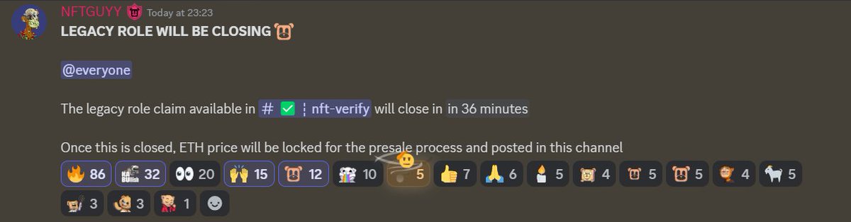 Last Call for anyone wanting there <a href="/kabuxyz/">Kabu</a> legacy role.

DONT FADE 😅