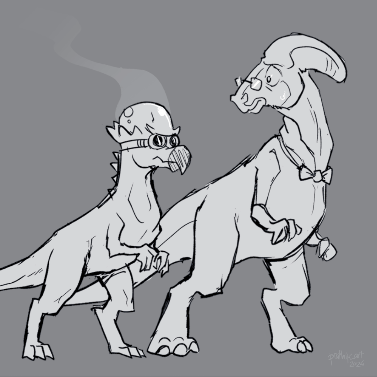 DInos with degrees - Dr. Cranium &amp; Professor Paradaux