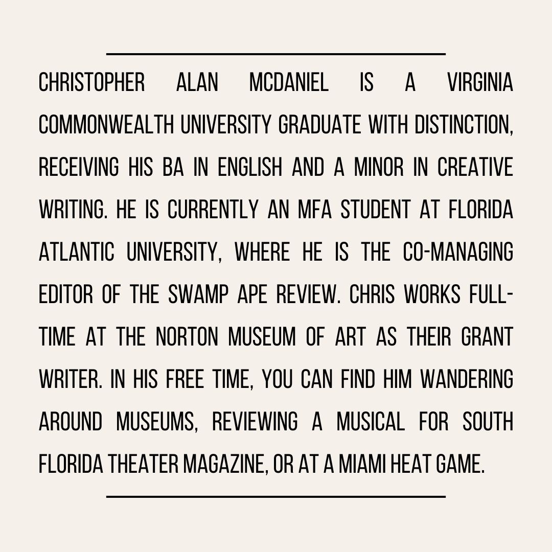 A swampy Sunday is the perfect time to appreciate our stoic Swamp Editor—Christopher Alan McDaniel🎉🐊