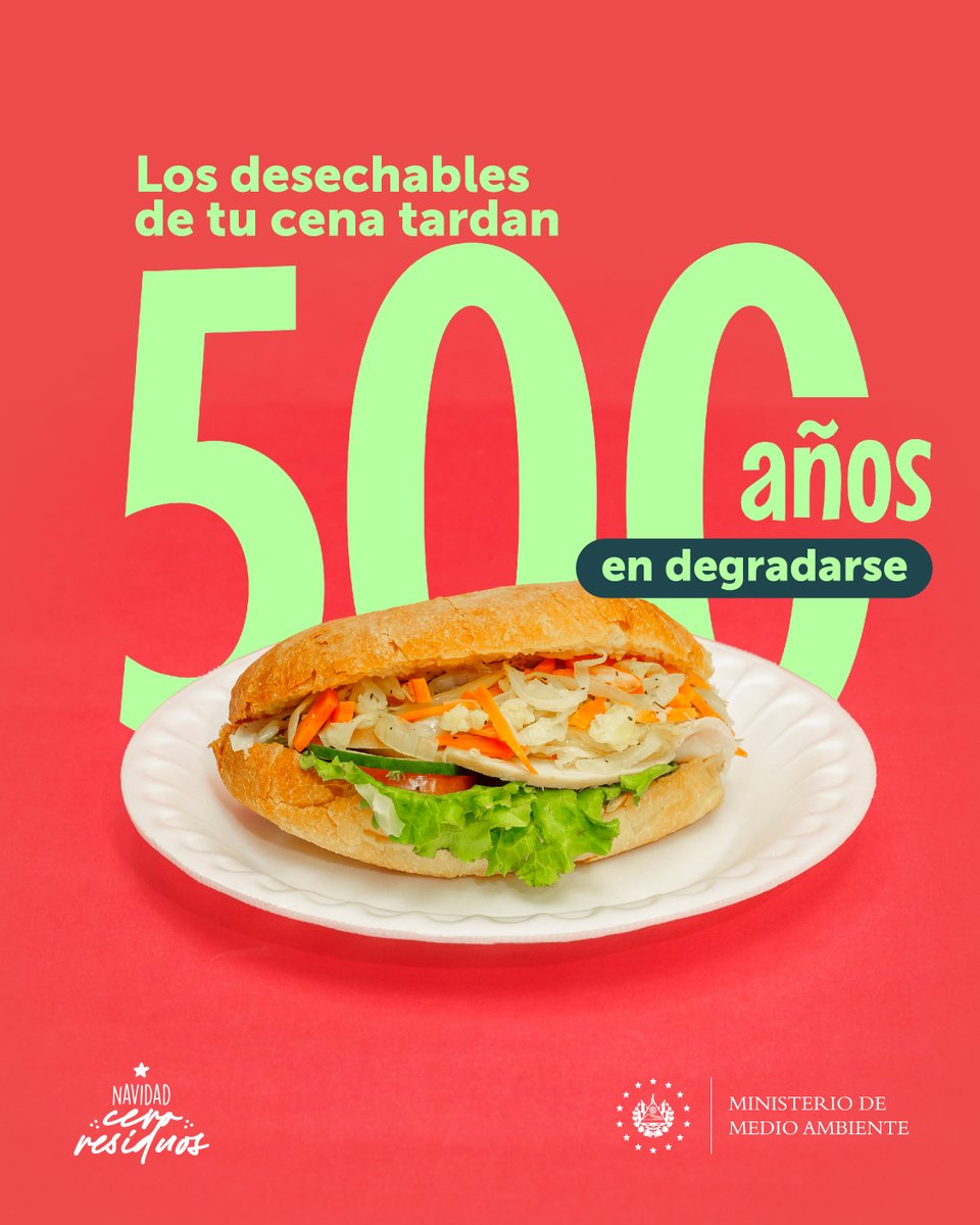 MedioAmbienteSV's tweet photo. ¡La cena de Navidad importa tanto como dónde la consumes! 🍴🍗

Para tener una #NavidadCeroResiduos, opta por alternativas reutilizables, de esta forma ayudas a reducir los residuos que produces en tu hogar. ✅🎄 https://t.co/0O5ozEQVRH