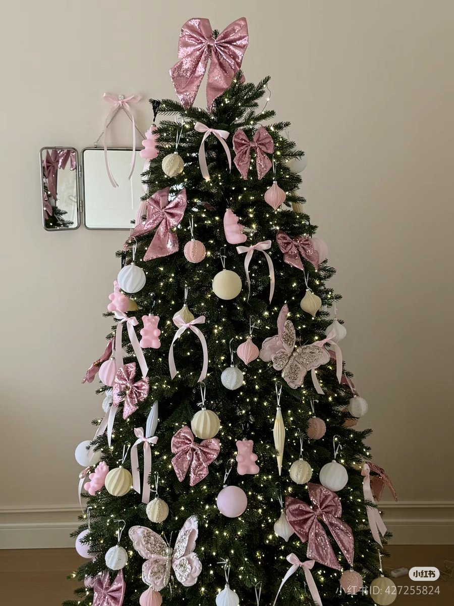 pink christmas tree