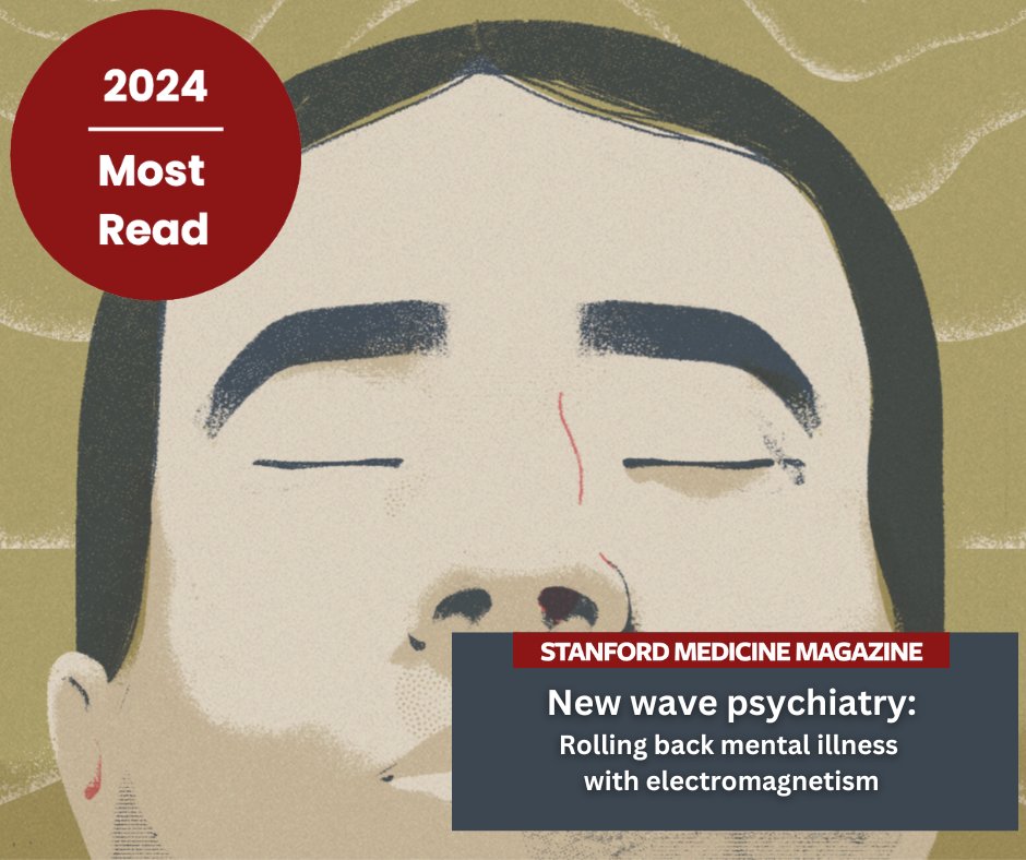A brain hack for happiness: A FDA-approved electromagnetic treatment from Stanford Medicine rolls back depression in days with long-lasting relief. #2024Recap ⭐ stan.md/3w4ccsQ