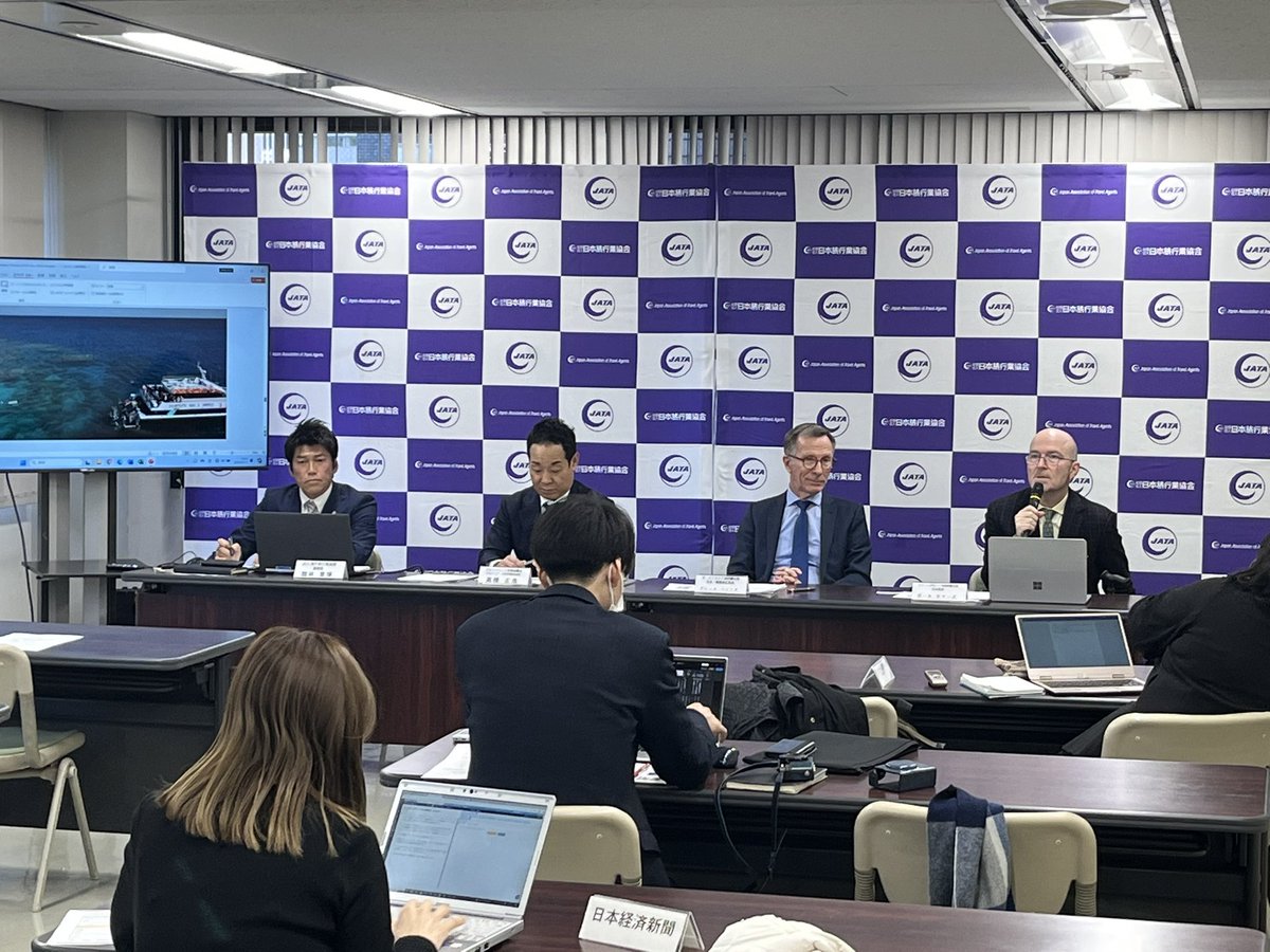 poruporu1968's tweet photo. 先週、グレートバリアリーフのSDGsプロジェクトについての記者会見に登壇しました。来年3月5日（サンゴの日）にケアンズ沖合にある浮桟橋を日本のお客様のために貸し切ってサンゴ保全を学ぶ取り組みです。

#SDGs #ケアンズ #グレートバリアリーフ https://t.co/tmZpQEMMHp