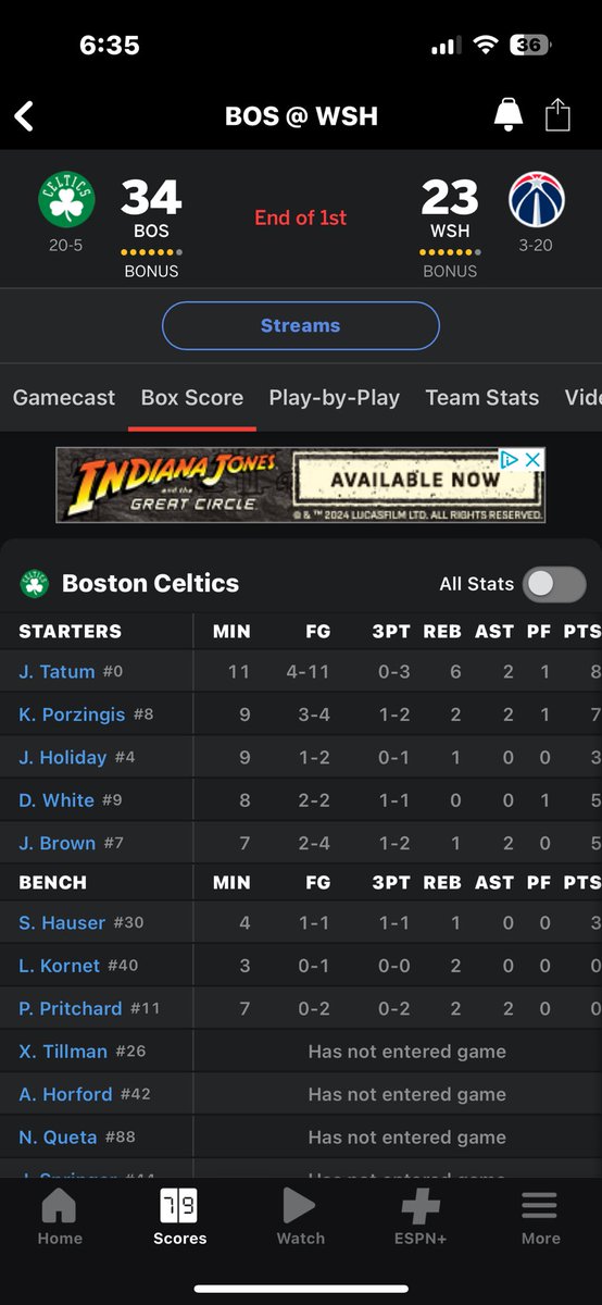 BBTkid's tweet photo. Close game! @DCBallTalk https://t.co/GfajO8Ovyi