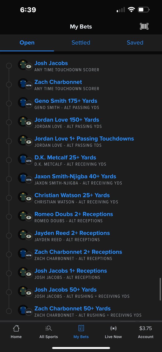 MrTailMyBets's tweet photo. SNF Parlay +991 odds #GamblingX #GamblingTwitter 

Check out my bet on FanDuel Sportsbook! 
 https://t.co/Mfe1ZSfRG6 https://t.co/RgM8YubWsM