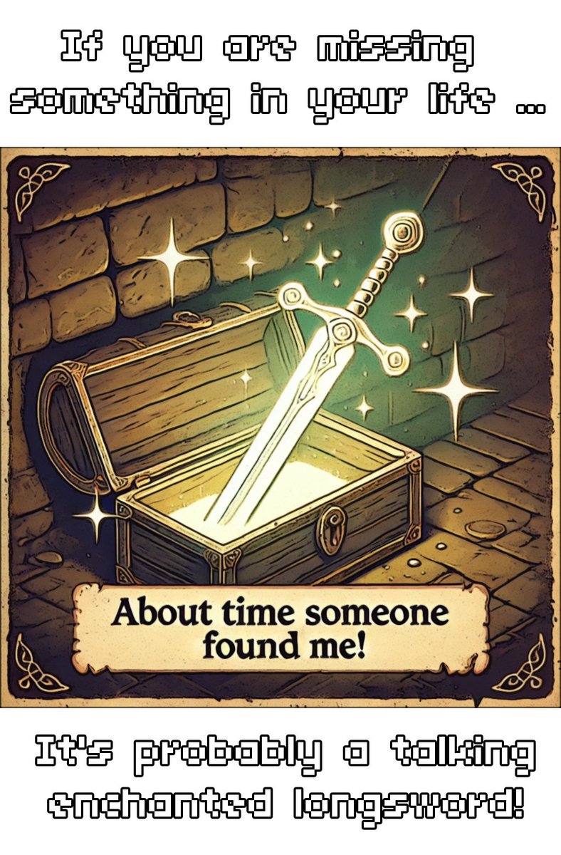 CreaturesChrons's tweet photo. #FantasyMeme #RPGHumor #DungeonLoot #OldSchoolRPG #MagicAndMischief https://t.co/QyFhqkEcvY