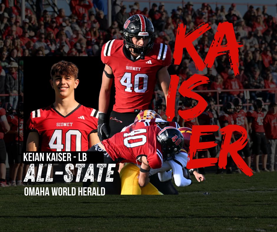 SidneyRaiderBC's tweet photo. Congratulations Landon Riddle, Patrick McCartney and Keian Kaiser for their Omaha World Herald All State selection.  Alek Doty, Reid Fiscus and Owen Gillham were selected as Honorable Mention.  Congratulations Raiders! https://t.co/sIhkIMqo0L