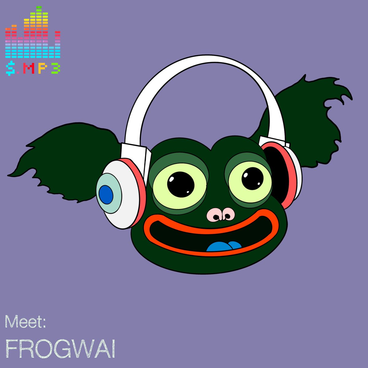 COMPUTERBLOOD's tweet photo. More dev stuff 🎧🩸meet the second draft of MOGWAI, the new mascot of $.mp3. Input welcome. Other artists renditions welcome. Final form TBD. https://t.co/kqnUHqDx2q
