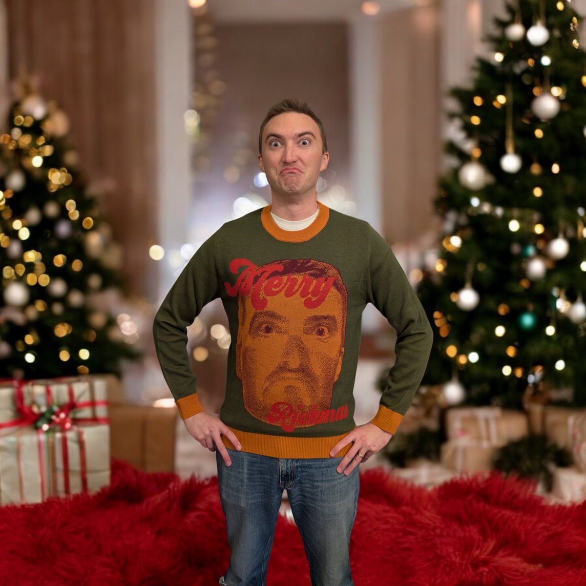 CryptoCloaks's tweet photo. I have absolutely no words for what I just randomly got in the mail. @BtcPins I'm fricken dead man, it's actually a legit comfy sweater and my wife is dying.

#MerryRickmas to your family bro. 🥰🤘🤣 https://t.co/Mxk2pDgc7l