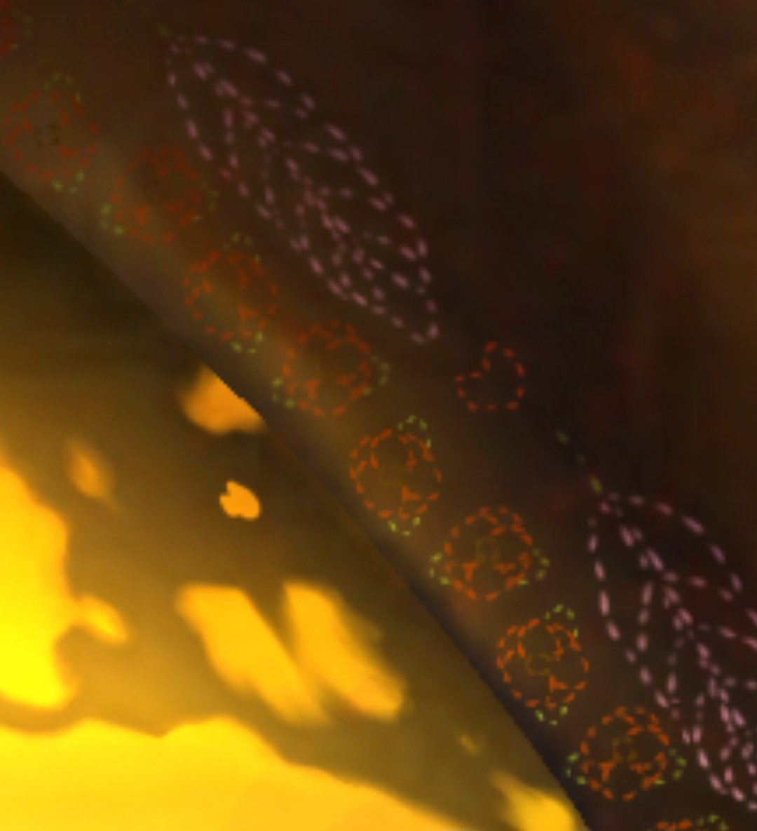 Mibblife's tweet photo. Closeups to show the details like the fuckass embroidery (the gold sparks is how I like to imagine the players healed after they gained hearts) https://t.co/PjQ430oEoI