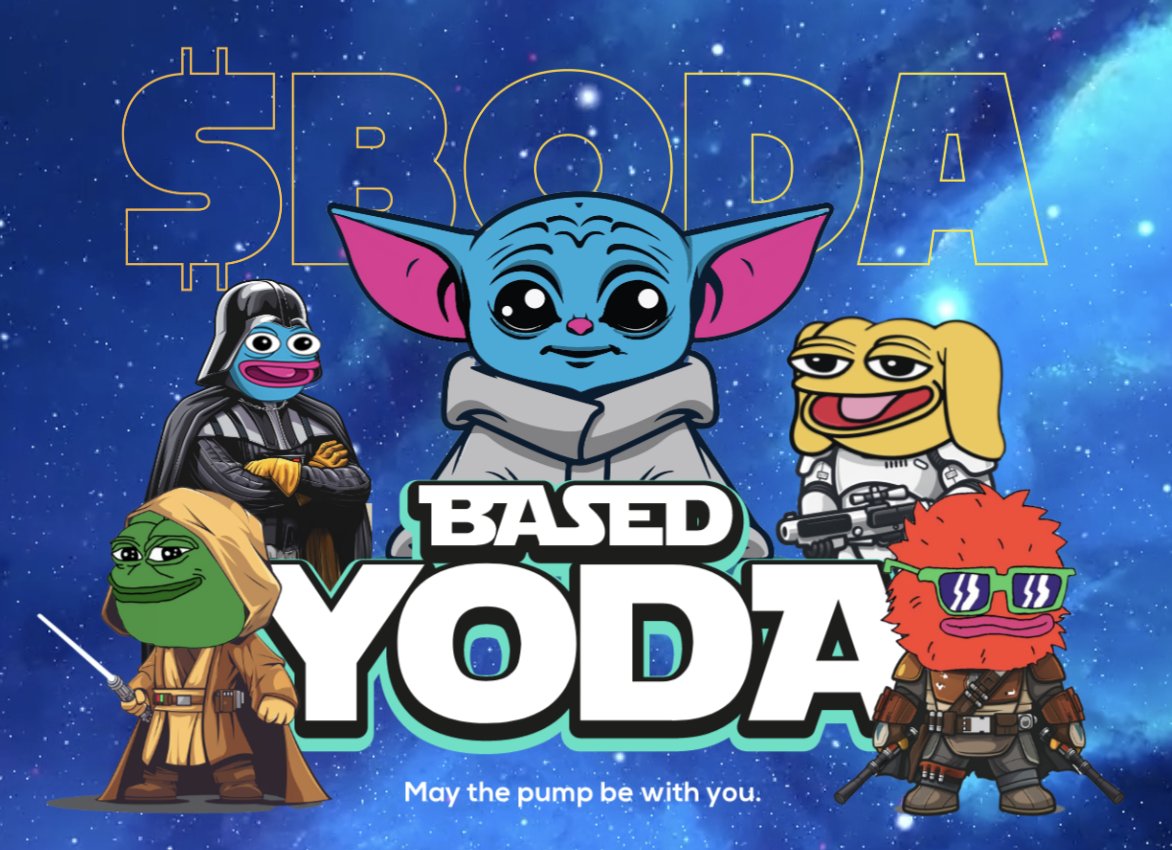 KaleoSallas's tweet photo. @Bodatothemoon @henokcrypto @YodaBase $BODA ta Billions!

STAR WARS STAR WARS STAR WARS
$BODA $BODA $BODA $BODA $BODA

0x6bd81aad9b25ad1e0b99c47ed01b34eacf4b8be7

#starwars #basedyoda #memewars #babyyoda #jedi #starwarsfans #starwarsmemes #yoda #grogu
@YodaBase https://t.co/ElO6XHKS7G