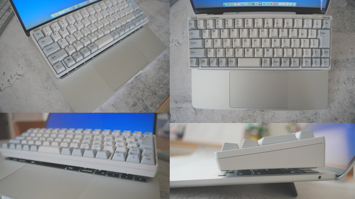 wh_maker's tweet photo. 「キーボードonキーボード？」
ノートPCを
お好きなキーボードを使うスタイル！

お家や外出先で、
変態的な
キーボードの使い方してみたくないですか？

『尊師スタイル』っていうんです！

詳しくは👇
https://t.co/NYWhQa4GHe

#尊師スタイル
 #mxkeysmini
#lofteeflolite
#タイプスティックス https://t.co/W3SSONrZzJ